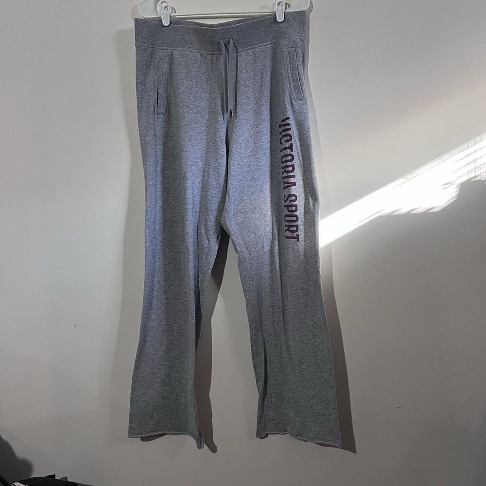 Victoria Sport Y2K Grey Wide Leg Sweatpants Size L